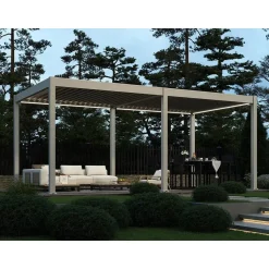 Orion Deluxe overkapping elektrisch met LED 300 x 600 cm grijs