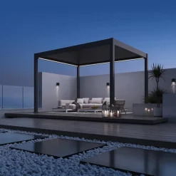 Orion Deluxe overkapping elektrisch met LED 360 x 400 antraciet