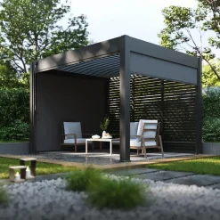 Orion Deluxe overkapping elektrisch met LED 360 x 400 antraciet