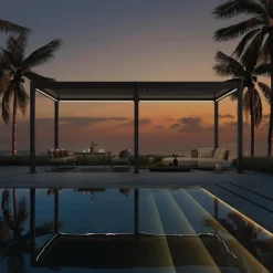 Orion Deluxe overkapping elektrisch met LED 360 x 530 antraciet