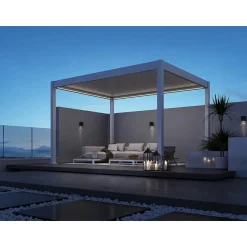 Orion Deluxe overkapping elektrisch met LED 300 x 400 cm wit