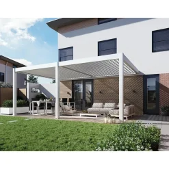 Orion Premium elektrische overkapping muurbevestiging met LED 400 x 600 wit