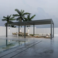 Orion Premium overkapping elektrisch met LED 400 x 800 antraciet