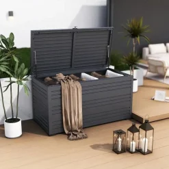 Orion Sit & Store aluminium opbergbox 280L antraciet