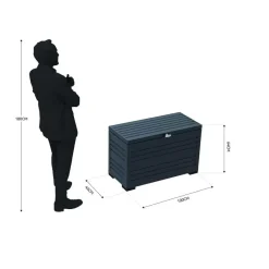 Orion Sit & Store aluminium opbergbox 280L antraciet