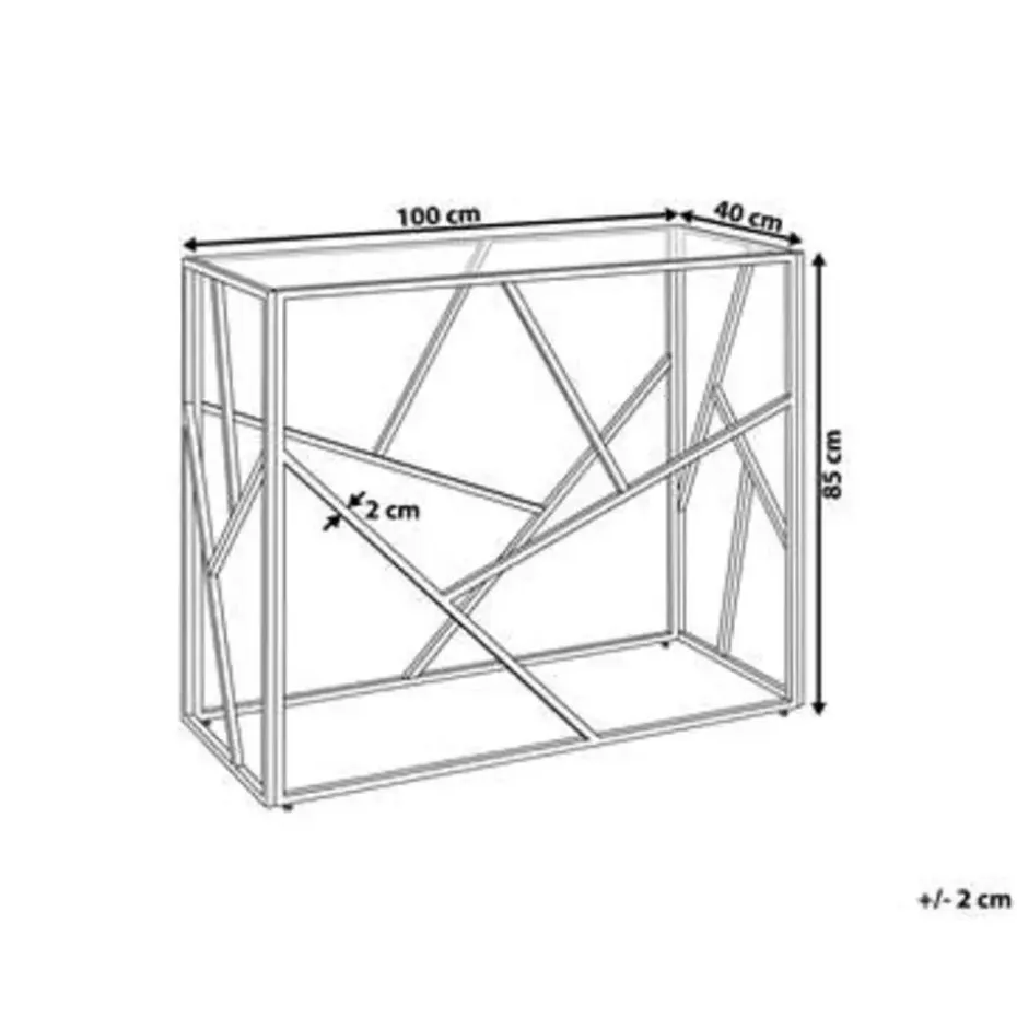 ORLAND - Consoletafel - Goud - Glas