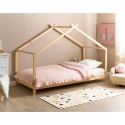 ORLU - Kinderbed - Lichthout - 90 x 200 cm - Dennenhout