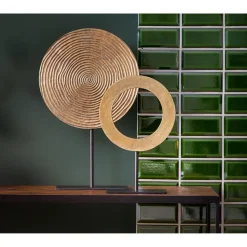 Ornament op voet Waiwo - Antiek Brons/Zwart - 25x10x39cm