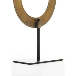 Ornament op voet Waiwo - Antiek Brons/Zwart - 25x10x39cm