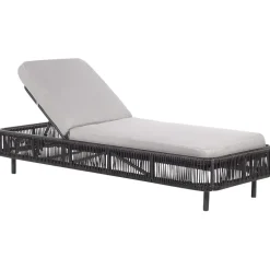 OSINI - Ligstoel - Grijs - Rotan
