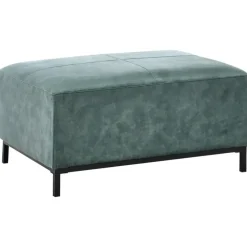 OSLO - Ottomaan - Blauwgroen - Fluweel