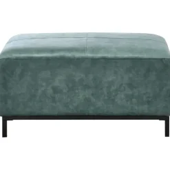 OSLO - Ottomaan - Blauwgroen - Fluweel