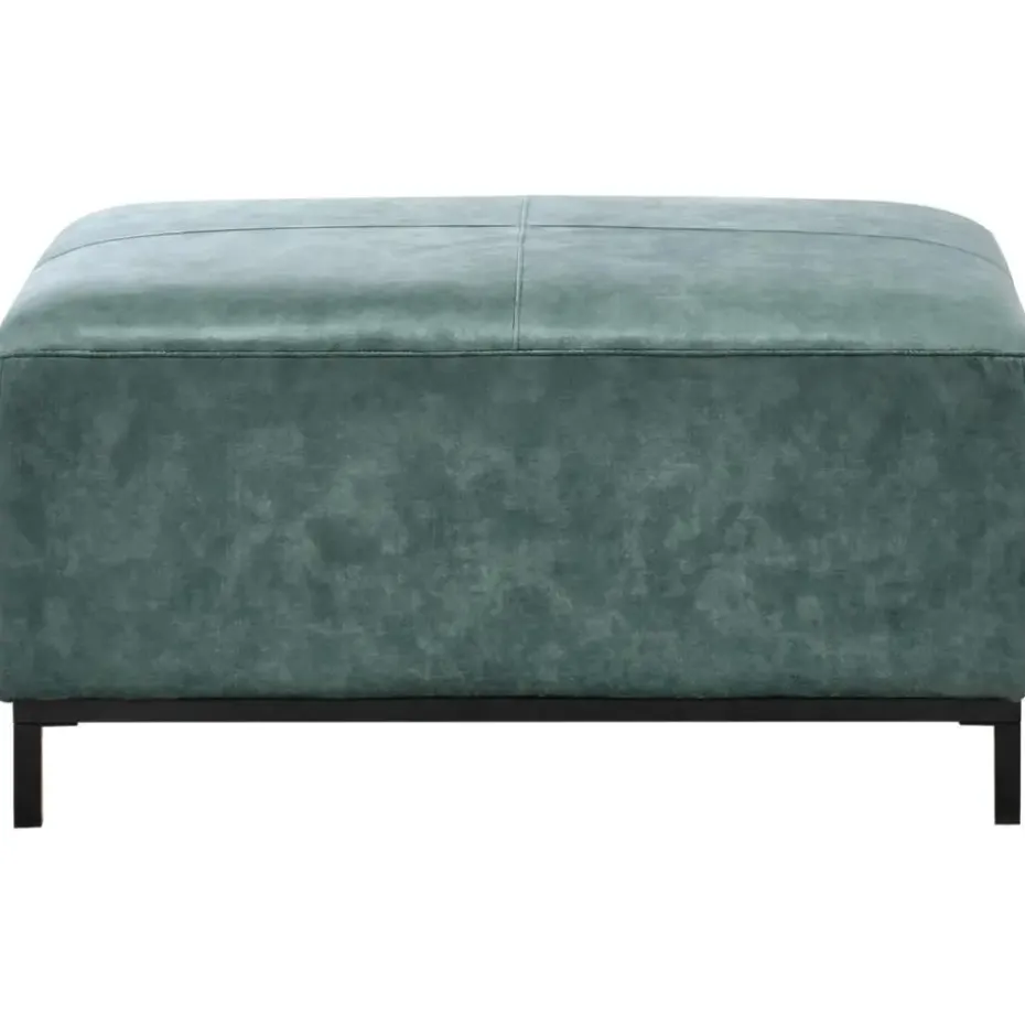 OSLO - Ottomaan - Blauwgroen - Fluweel