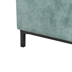 OSLO - Ottomaan - Blauwgroen - Fluweel