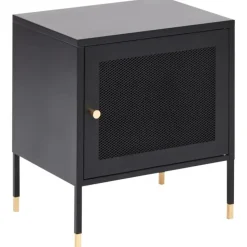 OSSETT - Nachtkastje - Zwart - Staal