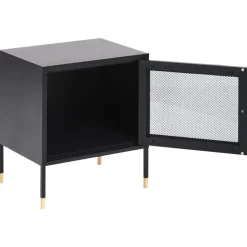 OSSETT - Nachtkastje - Zwart - Staal