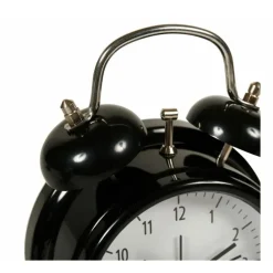 Ostaria Tafelklok en wekker Model Bells - zwart - 12 cm - metaal