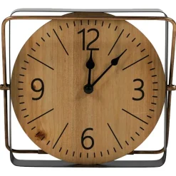 Ostaria Tafelklok Galway - staand - metaal/MDF - zwart - D25 cm