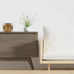 Ostaria Tafelklok Galway - staand - metaal/MDF - zwart - D25 cm