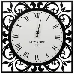 Ostaria Wandklok/muur klok - New York 1871 - D50 cm - MDF/metaal