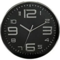 Ostaria Wandklok/muur klok - grote cijfers - D30 cm - kunststof