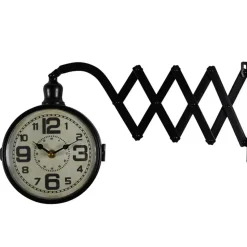 Ostaria Wandklok/muur klok - stretch - station - D16 cm - metaal