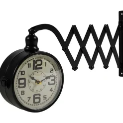 Ostaria Wandklok/muur klok - stretch - station - D16 cm - metaal