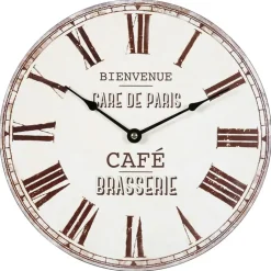 Ostaria Wandklok/muur klok - cafe brasserie klok - D30 cm - mdf