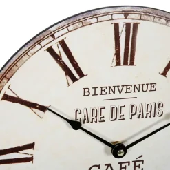 Ostaria Wandklok/muur klok - cafe brasserie klok - D30 cm - mdf