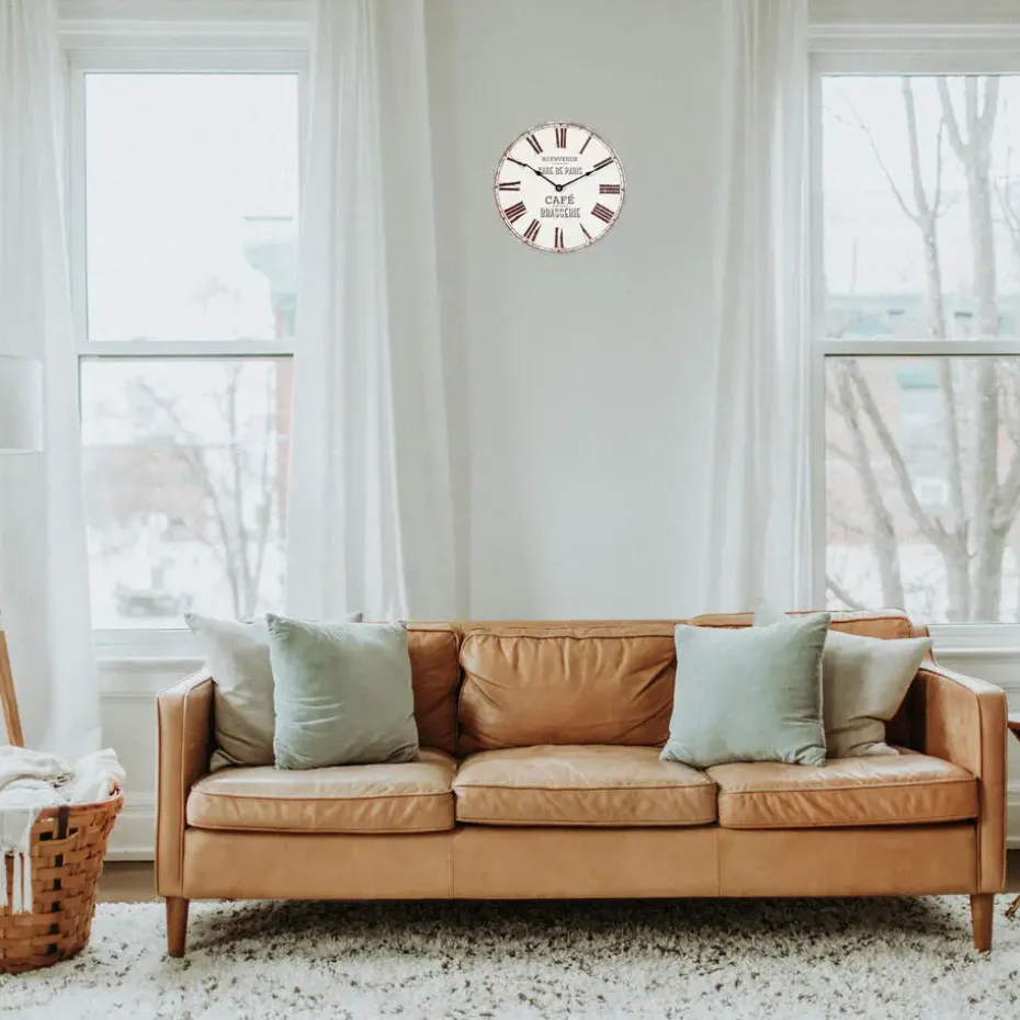 Ostaria Wandklok/muur klok - cafe brasserie klok - D30 cm - mdf