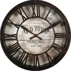 Ostaria Wandklok/muur klok - Montparnasse - D39 cm - kunststof