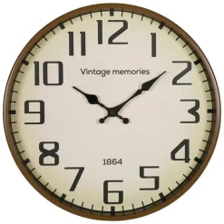 Ostaria Wandklok/muur klok - Vintage - Dia 30 cm - metaal - bruin