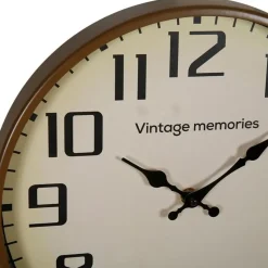 Ostaria Wandklok/muur klok - Vintage - Dia 30 cm - metaal - bruin