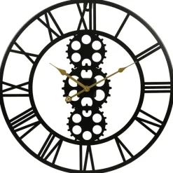 Ostaria Wandklok/muur klok - open uurwerk - D50 cm - metaal