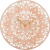 Ostaria Wandklok/muur klok Rosa - D50 cm - MDF - naturel - keuken