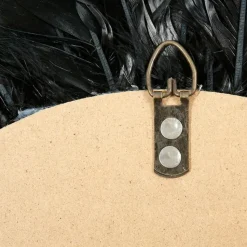 Ostaria Wandspiegel bohemian Veren - zwart/wit - rond - Dia 57 cm