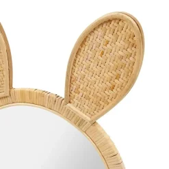 Ostaria Wandspiegel konijn - rotan - 29 cm - bohemian spiegel