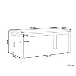 OSTUNI - Tuintafel - Grijs - 90 x 180 cm - Vezelcement