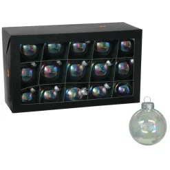 Othmar Decorations kerstballen 36x - parelmoer - glas -6 cm