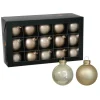 Othmar Decorations Kerstballen 36x - champagne - glas - 6cm