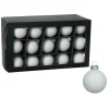 Othmar Decorations kerstballen - 36x - satijn wit - glas - 6 cm