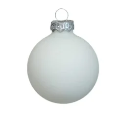 Othmar Decorations kerstballen - 36x - satijn wit - glas - 6 cm