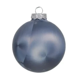 Othmar Decorations kerstballen - 16x - 4 cm - donkerblauw - glas