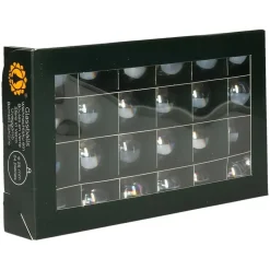 Othmar Decorations Kerstballen - glas - 24ST - parelmoer - 2,5cm