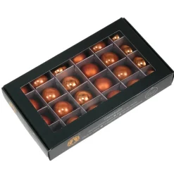 Othmar Decorations Kerstballen - glas - 24x -mandarijn - 2,5cm