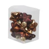 Othmar Decorations Kersthangers - sterren - 12x - bruin - 4 cm
