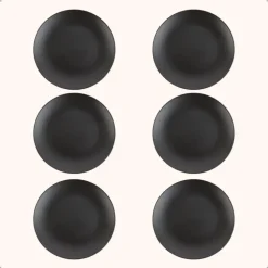 OTIX Bordenset Dinerbord Borden Plat Set van 6 Mat zwart Diameter 27cm