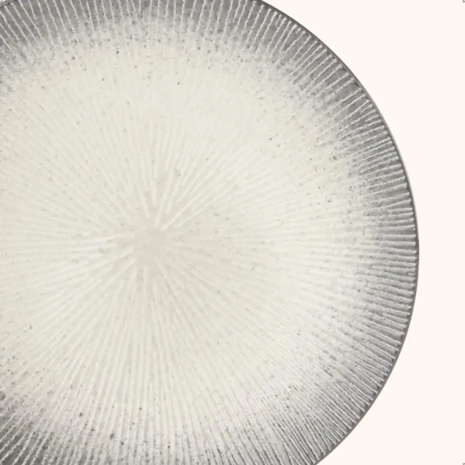 OTIX Dessert Ontbijt Bordenset 12 Persoons Zwart Taupe 21cm Keramiek TULIP