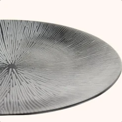 OTIX Dessert Ontbijt Bordenset 12 Persoons Zwart 21cm Keramiek POPPY