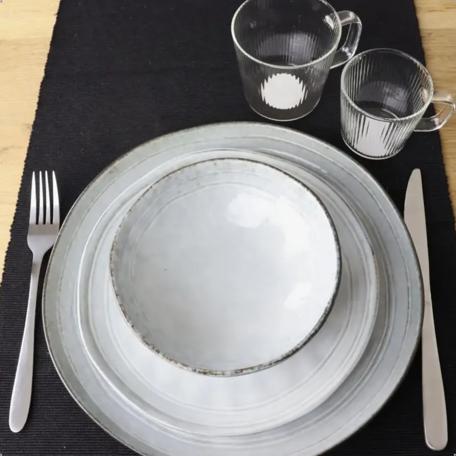 OTIX Dessert Ontbijt Bordenset 6 Persoons Blauw 21cm Keramiek BLUEBELL